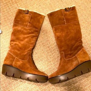 Michael Kors knee high suede/shearling boots.